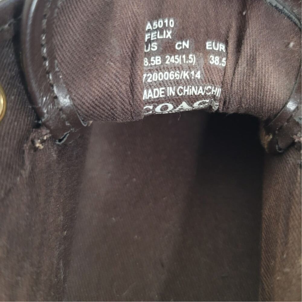 Coach Brown and Gold Slip-On Sneakers - Picture 7 of 7